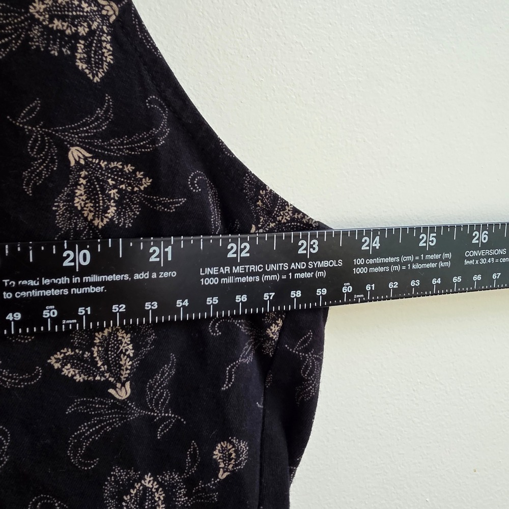 Vintage Faded Glory Y2K Babydoll Tank Black Floral Lace Dark Coquette 22W 24W - Picture 7 of 7